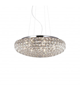 King  7 Light  Small Ceiling Pendant Chrome G9-1