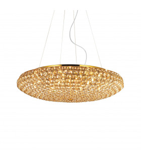 King  12 Light  Large Ceiling Pendant Gold G9