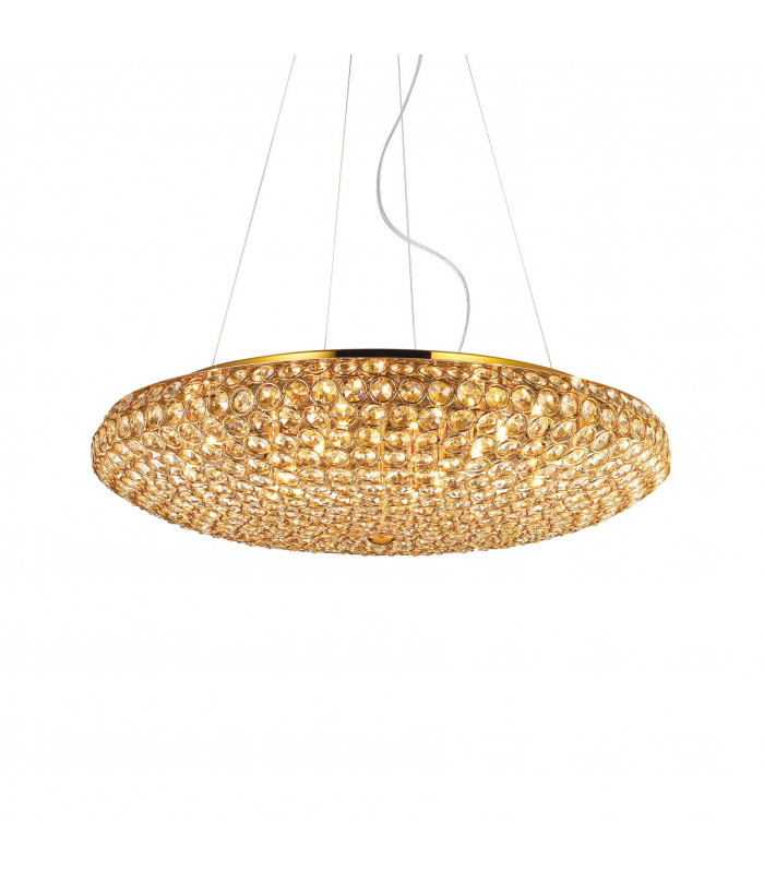 King  12 Light  Large Ceiling Pendant Gold G9