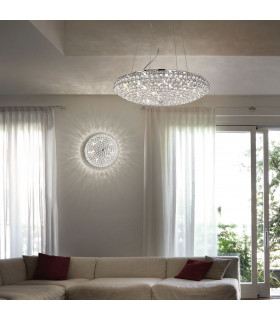 King  9 Light Indoor Large Flush Light Chrome G9-2