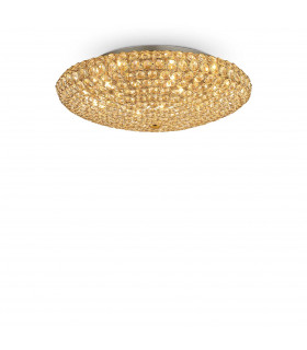 King  9 Light Indoor Large Flush Light Gold G9