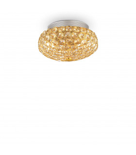 King  3 Light Small Ceiling Flush Light Gold G9