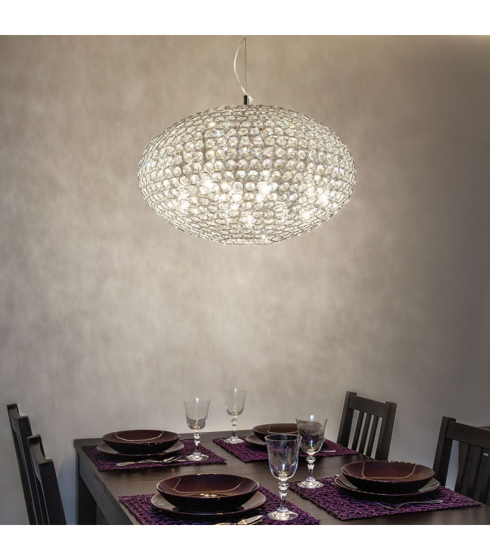 Orion  8 Light  Medium Ceiling Pendant Chrome E14-2