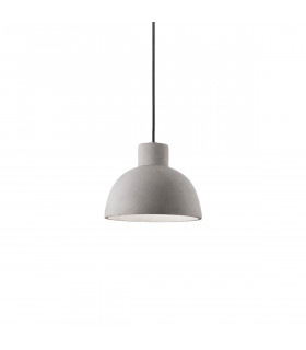 Oil 1 Light Dome Ceiling Pendant Cement Grey E27-1