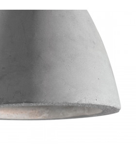 Oil 1 Light Dome Ceiling Pendant Cement Grey E27-2