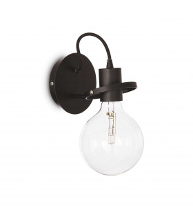 Radio 1 Light Wall Light Black E27