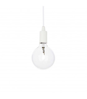 Edison 1 Light Ceiling Pendant White E27