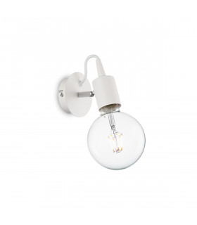 Edison 1 Light Wall Light White E27