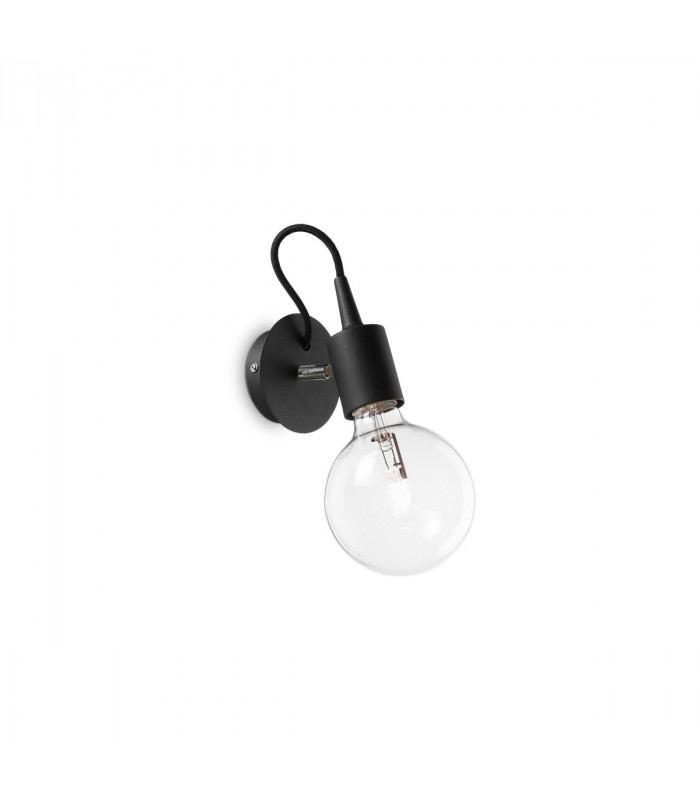 Edison 1 Light Wall Light Black E27