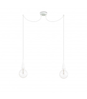 Minimal  2 Light Ceiling Pendant White E27