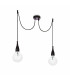 Minimal  2 Light Ceiling Pendant Black E27