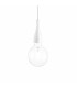 Minimal 1 Light Ceiling Pendant White E27