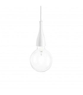 Minimal 1 Light Ceiling Pendant White E27