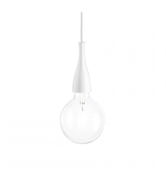 Minimal 1 Light Ceiling Pendant White E27