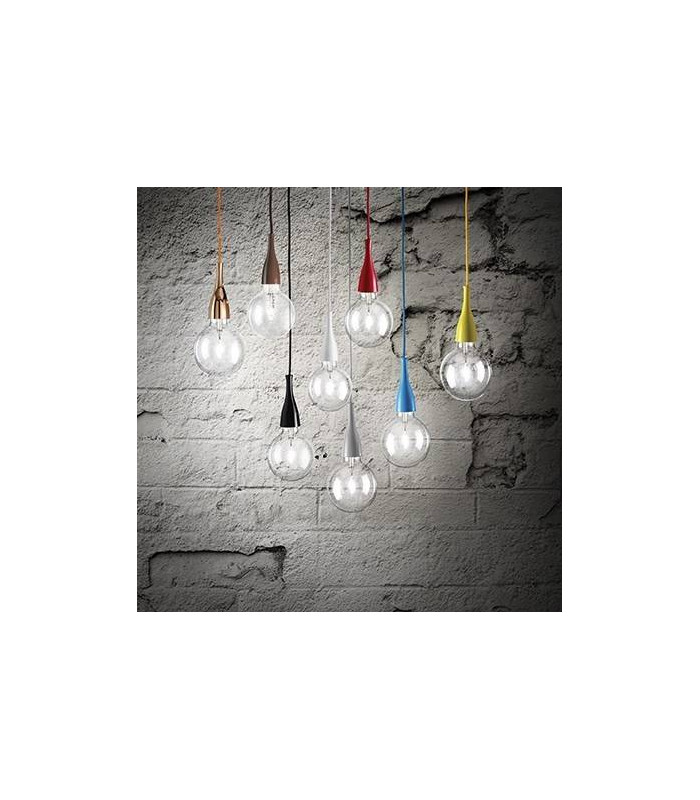 Minimal 1 Light Ceiling Pendant White, E27