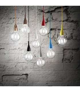 Minimal 1 Light Ceiling Pendant Black, E27