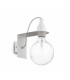 Minimal 1 Light Wall Light White E27