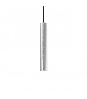 Look 1 Light Slim Ceiling Pendant Silver GU10
