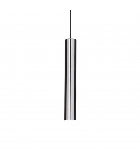 Look 1 Light Slim Ceiling Pendant Chrome GU10