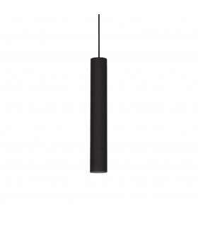 Look 1 Light Slim Ceiling Pendant Black GU10