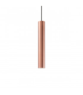 Look 1 Light Slim Ceiling Pendant Copper GU10