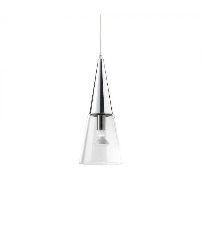 Cono 1 Light Ceiling Pendant Chrome E14-1