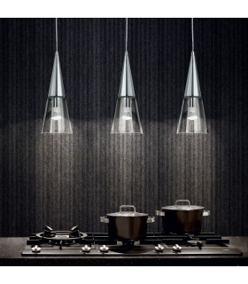Cono 1 Light Ceiling Pendant Chrome E14-2