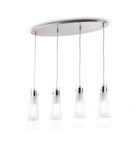 Kuky  4 Light Hanging Ceiling Pendant Light Chrome E27