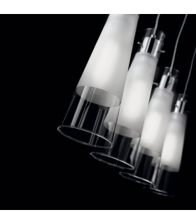 Kuky  4 Light Hanging Ceiling Pendant Light Chrome, E27