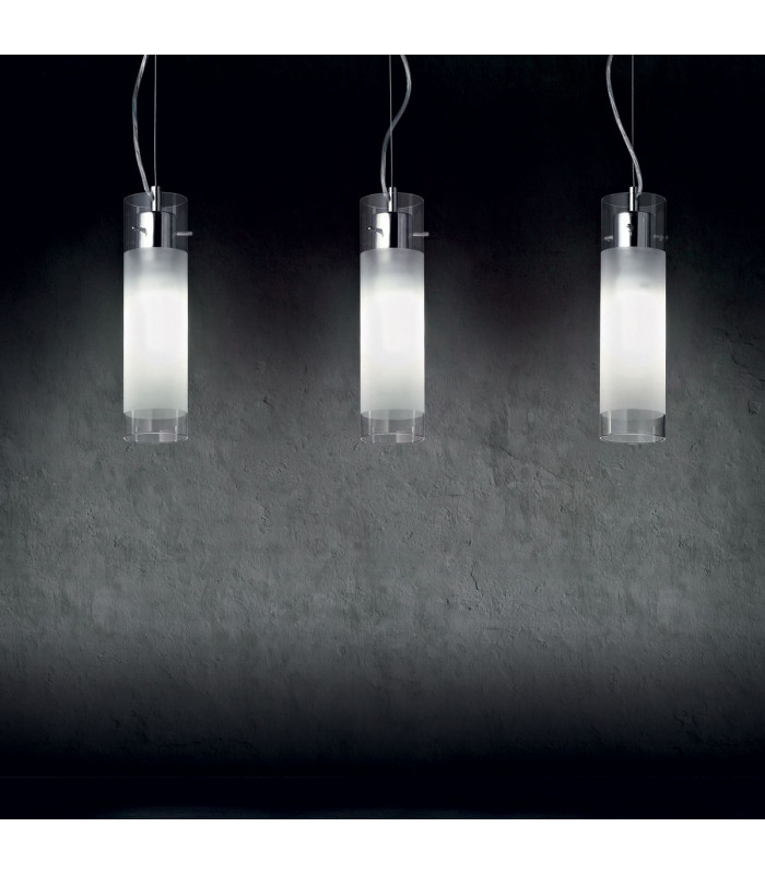 Flam 1 Light Small Ceiling Pendant Chrome E27-2