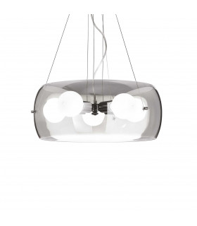 Audi 5 Light Round Ceiling Pendant Grey Smokey E27