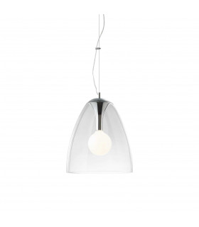 Audi 1 Light Dome Ceiling Pendant Clear E27-1