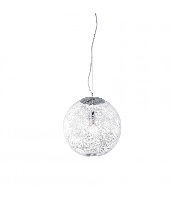 Mapa Max 1 Light Large Globe Ceiling Pendant Chrome E27