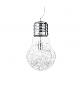 Luce Max Light Bulb Shape Large Ceiling Pendant 1 Light Chrome E27