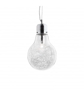 Luce Max Light Bulb Shape Small Ceiling Pendant 1 Light Chrome E27