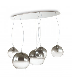 Discovery Fade  5 Light Hanging Ceiling Pendant Hanging Chrome E27