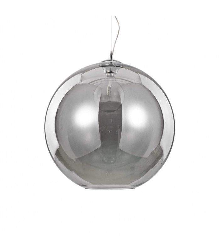 Nemo 1 Light Large Dome Ceiling Pendant Grey Smokey E27
