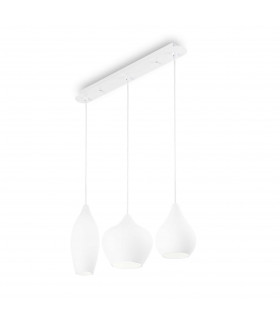 Soft  3 Light Hanging Ceiling Pendant Light White E14