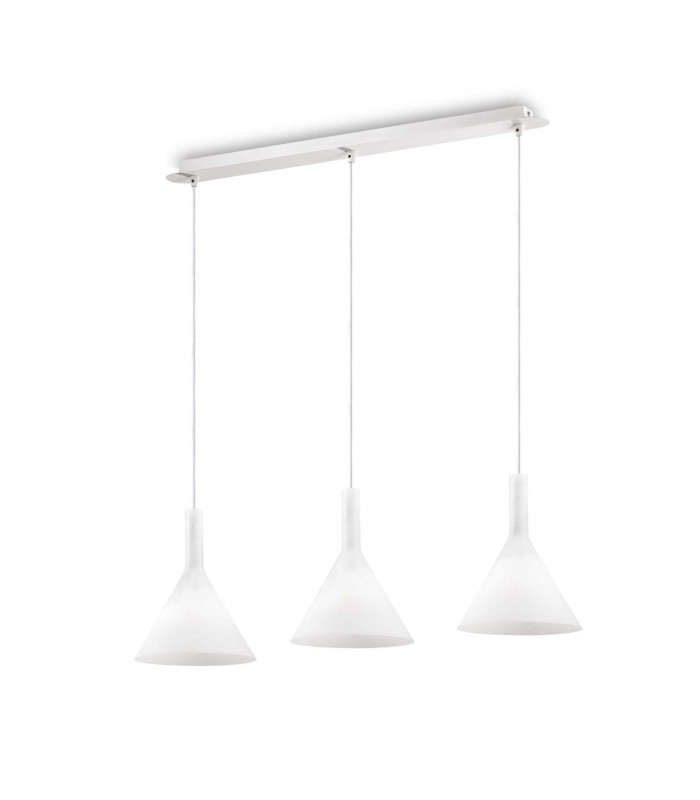Cocktail  3 Light Hanging Ceiling Pendant Light White E14