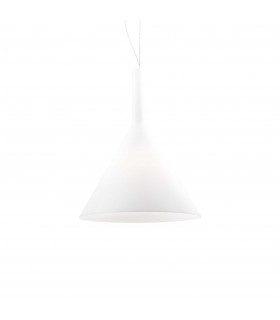 Cocktail 1 Light Large Dome Ceiling Pendant White E27-1