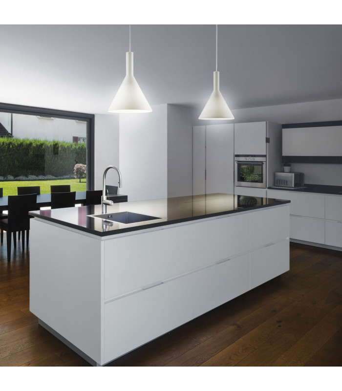 Cocktail 1 Light Small Dome Ceiling Pendant White E14-2