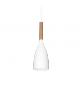 Manhattan 1 Light Ceiling Pendant White E14