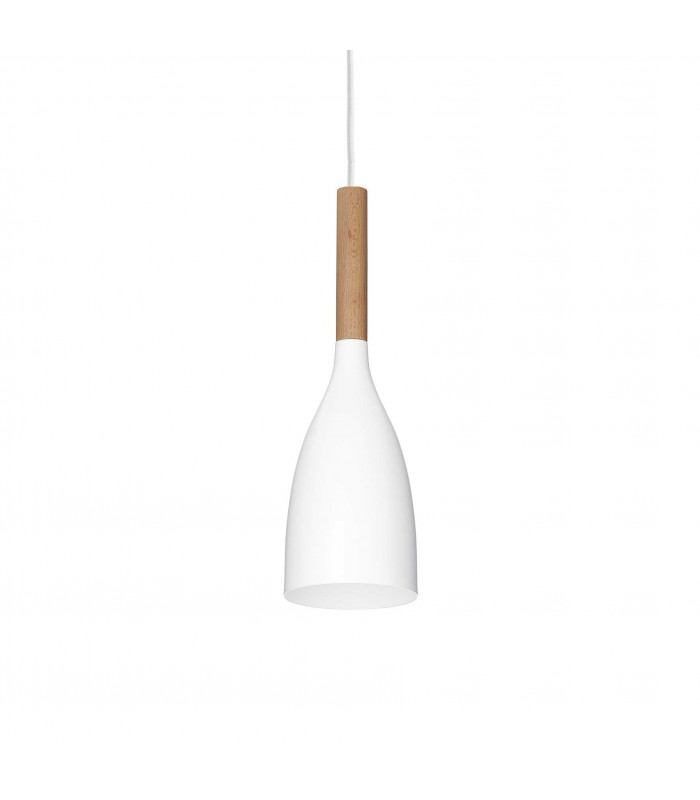 Manhattan 1 Light Ceiling Pendant White E14