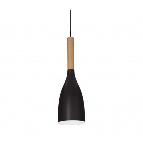 Manhattan 1 Light Ceiling Pendant Black E14
