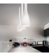 Flut 1 Light Large Ceiling Pendant White E27-2