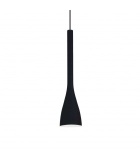Flut 1 Light Small Ceiling Pendant Black E14