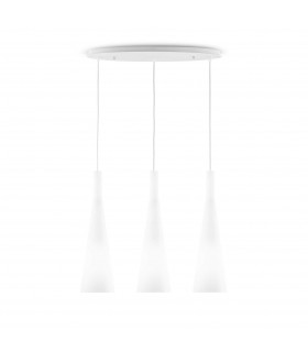 Milk  3 Light Hanging Ceiling Pendant Light White E27