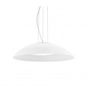 Lena  3 Light Dome Ceiling Pendant White E27-1