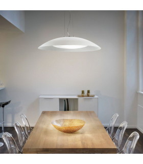 Lena  3 Light Dome Ceiling Pendant White E27-2