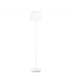 Cylinder  2 Light Floor Lamp White E27